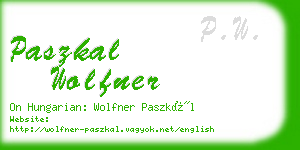 paszkal wolfner business card